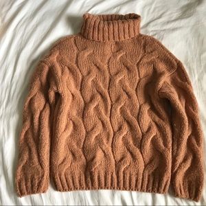 ZARA BROWN KNIT TURTLENECK
